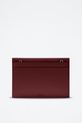 Leren Clutch - Bordeauxrood