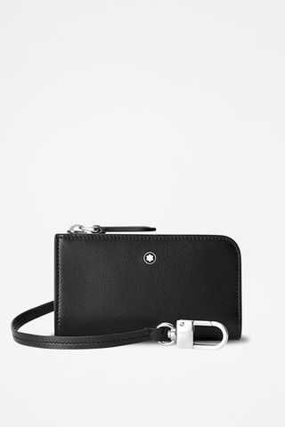 Leren Etui Sleutelhanger - Zwart