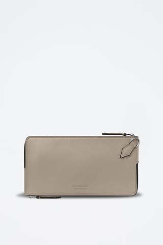 Leren Clutch - Beige