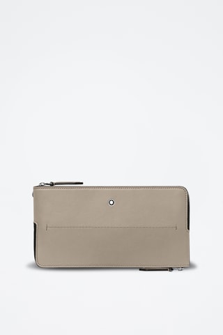 Leren Clutch - Beige