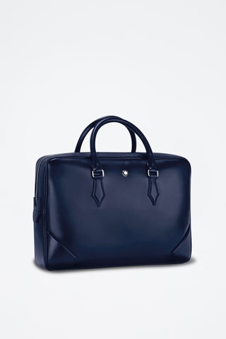 Leren Aktetas - Marineblauw