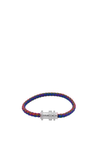 Leren Armband - Blauw en Rood