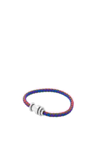 Leren Armband - Blauw en Rood