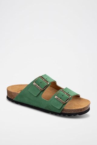 Sandalias de piel nobuk Josephine - Verde