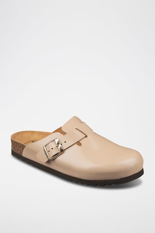 Socas em couro Fae Camel - Castanho