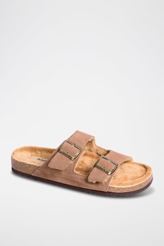 Sandalias de nobuk forradas Julien - Topo - 