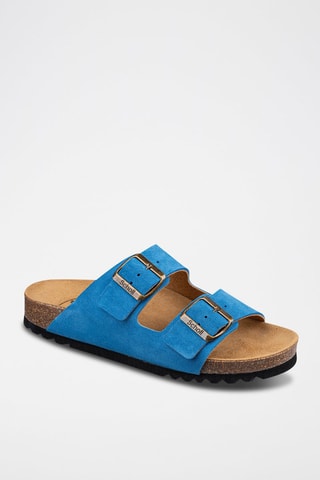 Sandalias de piel nobuk Joséphine - Azul
