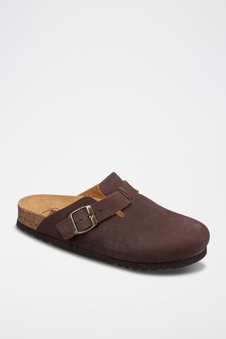 Zuecos de piel nobuk Fae - 