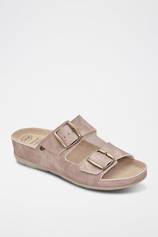 Mules em nobuck Aberdeen - Beige - 