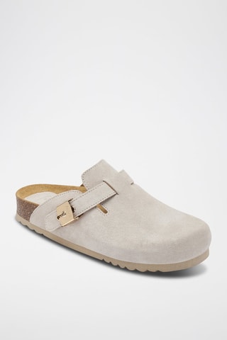 Zuecos de piel nobuk Lena - 