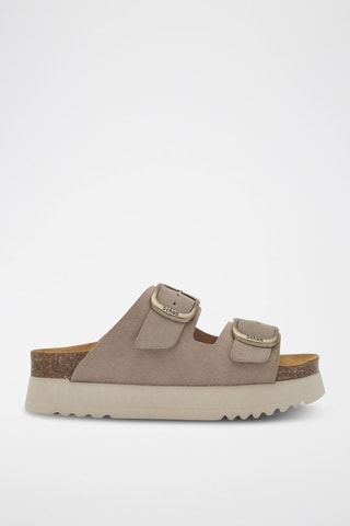 Sandalias de nobuk Lucie - Beige