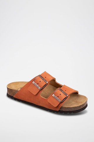 Sandalias de piel nobuk Joséphine - Naranja