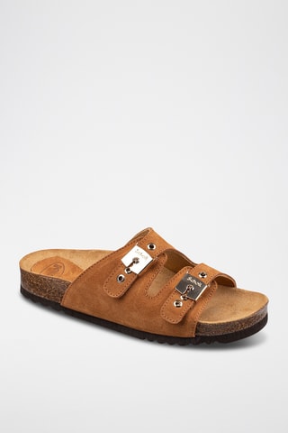 Sandalias de piel nobuk Alba - Marrón