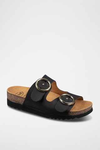 Sandalias de nobuk Malibu' 2 Straps - Negro