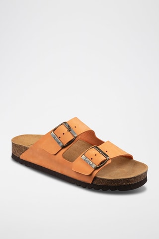 Sandalias de piel nobuk Joséphine - Naranja