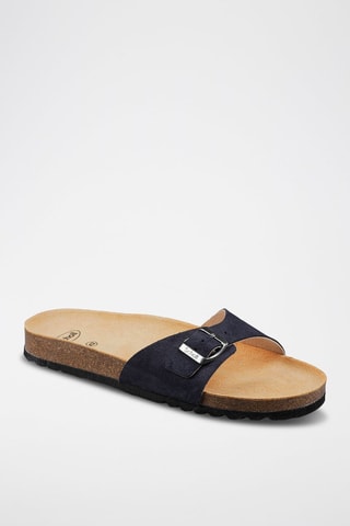 Sandalias de piel nobuk Simon - Azul