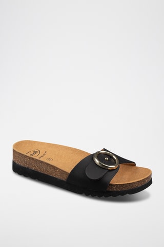 Sandalias de nobuk Malibu' Mule - Negro