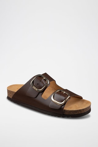 Sandalias de piel Noelle - Marrón