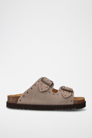 Sandalias de nobuk Beatriz - Beige