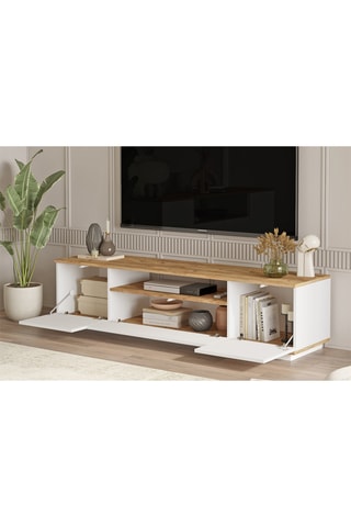 Meuble TV et table basse - 180 x 44,6 x 44,5 cm - 90 x 28,6 x 60 cm