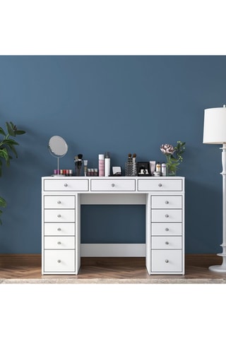 Coiffeuse 13 tiroirs - 120 x 81,6 x 44,5 cm