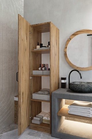 Colonne salle de bain 1 porte Yaman - 40 x 182 x 47 cm