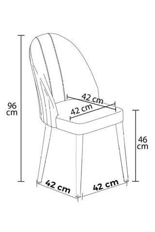 2 chaises Mara - 44 x 90 x 42 cm