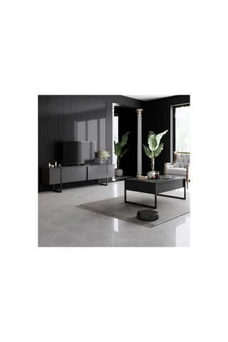 Meuble TV 2 abattants Luxe - 180 x 50 x 30 cm