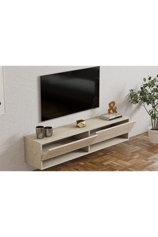 Meuble TV 2 abattants Arges - 141 x 31 x 30 cm