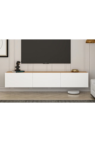 Meuble TV 3 abattants - 150 x 30 x 32 cm