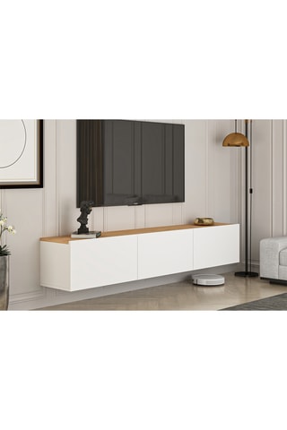 Meuble TV 3 abattants - 150 x 30 x 32 cm