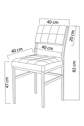 Table et 4 chaises - 110 x 74 x 70 cm