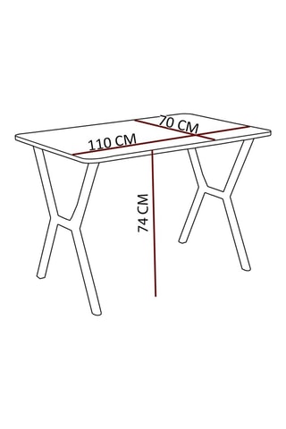 Table et 4 chaises - 110 x 74 x 70 cm