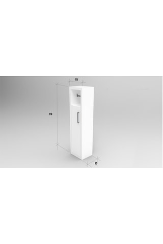 Meuble de salle de bain 1 porte - 15 x 13 x 70 cm