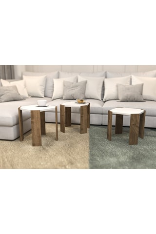 3 tables gigognes Lori - 44,5 x 41 x 44,5 cm