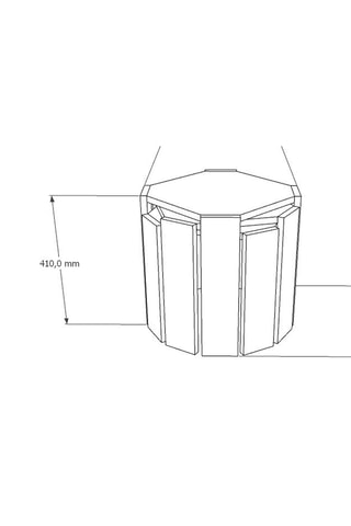 3 tables gigognes Lori - 44,5 x 41 x 44,5 cm