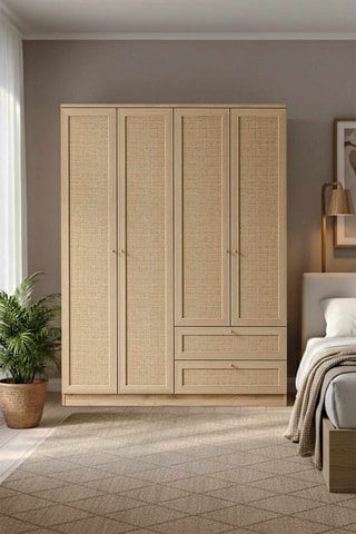 Armoire 4 portes Baru - 182 x 137 x 52 cm