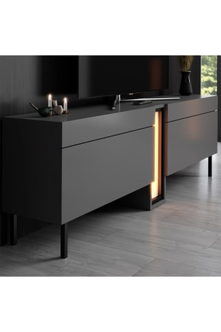 Meuble TV 2 abattants Nova - 180 x 55,5 32 cm