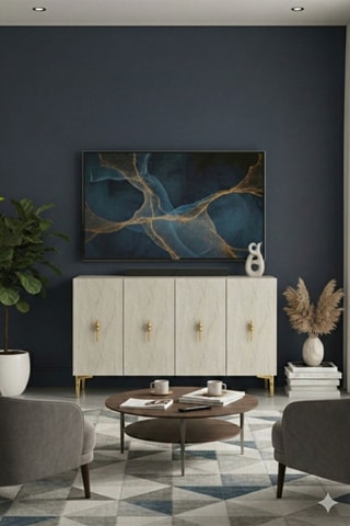 Console 4 portes Salkim - 120 x 79 x 32 cm