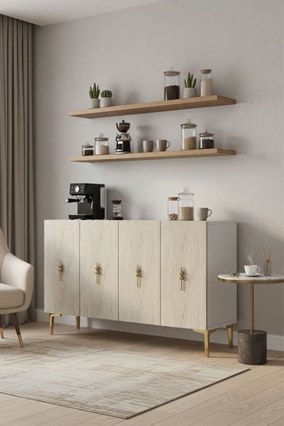 Console 4 portes Salkim - 120 x 79 x 32 cm