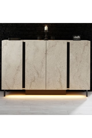 Console 4 portes Paris - 127 x 80 x 32 cm