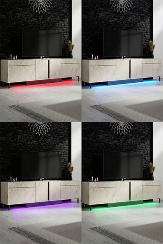 Meuble TV 2 portes Paris - 180 x 50 x 32 cm