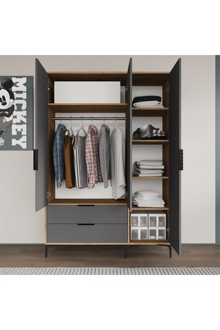 Armoire 3 portes Aden - 120 x 192 x 45 cm