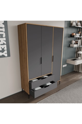 Armoire 3 portes Aden - 120 x 192 x 45 cm