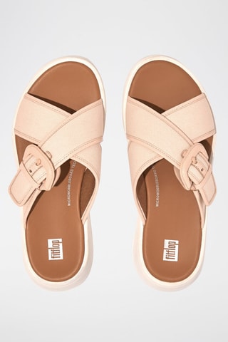 Mules compensées en cuir F-Mode - Rose