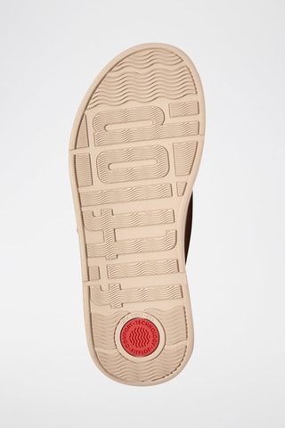 Mules compensées en cuir F-Mode - Marron