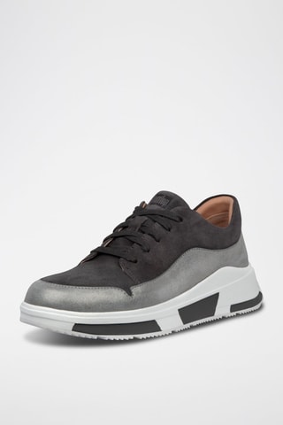 Baskets en cuir Freya - Noir et argenté