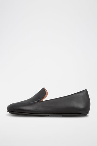 Slippers en cuir Lena - Noir
