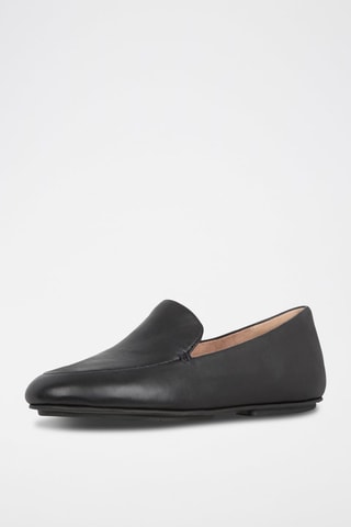 Slippers en cuir Lena - Noir