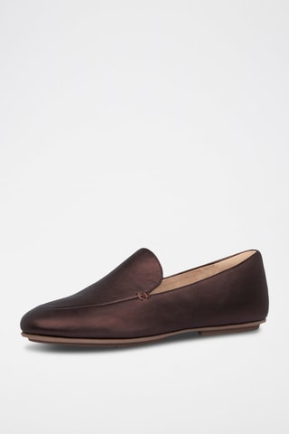 Slippers en cuir Lena - Marron